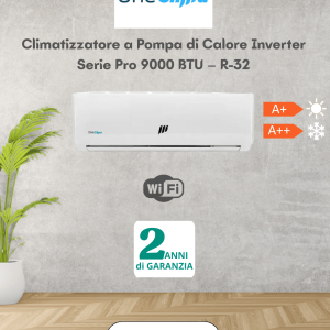 Climatizzatore OneClima Inverter Serie Pro 9000 BTU – R-32
