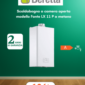 Scaldabagno Beretta Fonte LX 11 P metano – Camera aperta