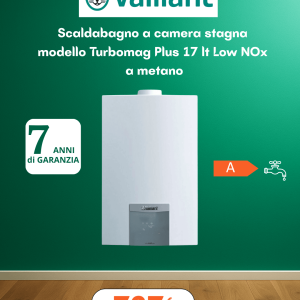 Scaldabagno Vaillant Turbomag Plus 17 lt metano – Camera stagna Low NOx